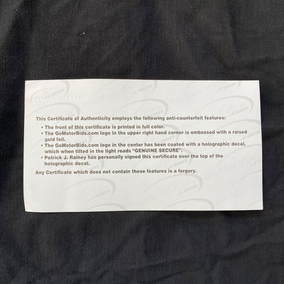 Vintage Ginn Racing RACE TEAM OWNED Shirt w/COA Size L Centrix Auto Finance - Picture 7 of 9